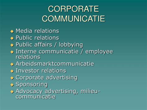 corporate communicatie voorbeelden.